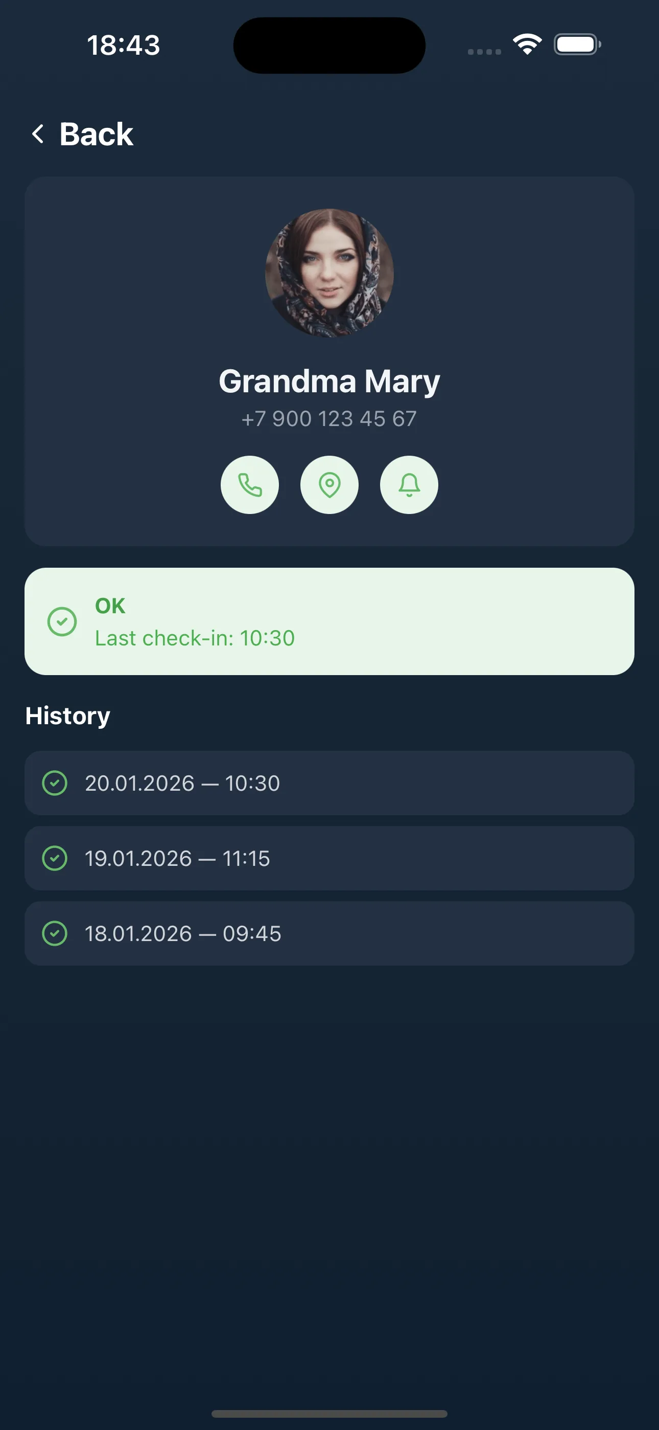 Member details & history